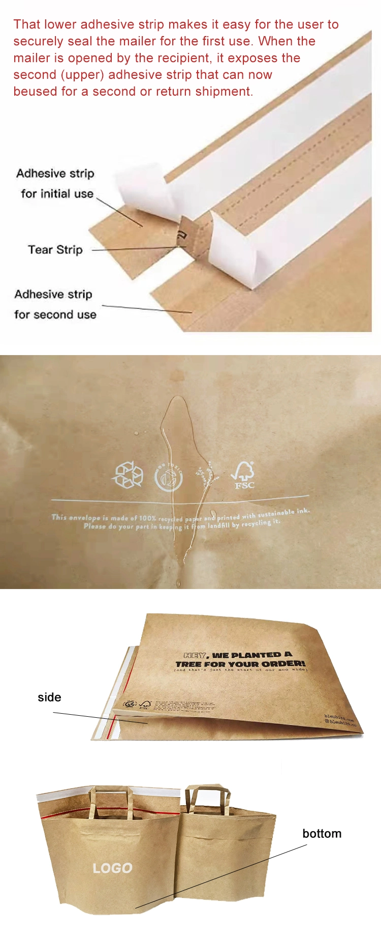 Self Seal White Thick Cardboard Envelopes Efficient Mailing Bag Suitable for Mailing Soft Items Any Other Flat Materials