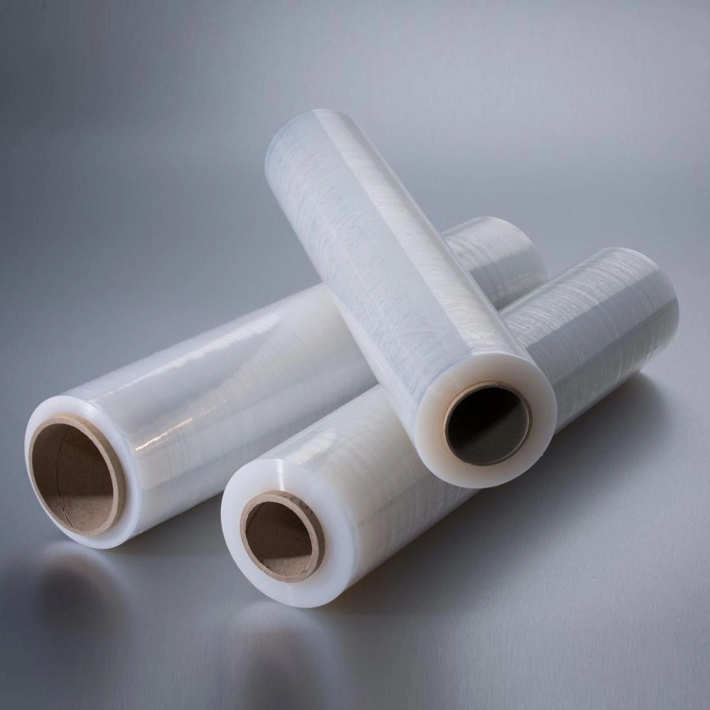Handle and Machine Use LLDPE Pallet Wrapping Stretch Film Plastic Polyethylene Film Pallet Plastic LLDPE Strech Film