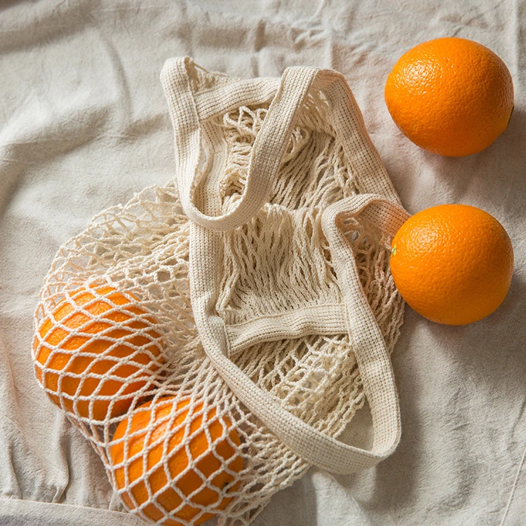 Strong Packing Fruit and Vegetable Leno Drawstring Mesh Net Bag